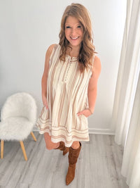 Sahara Stripe Mini Dress