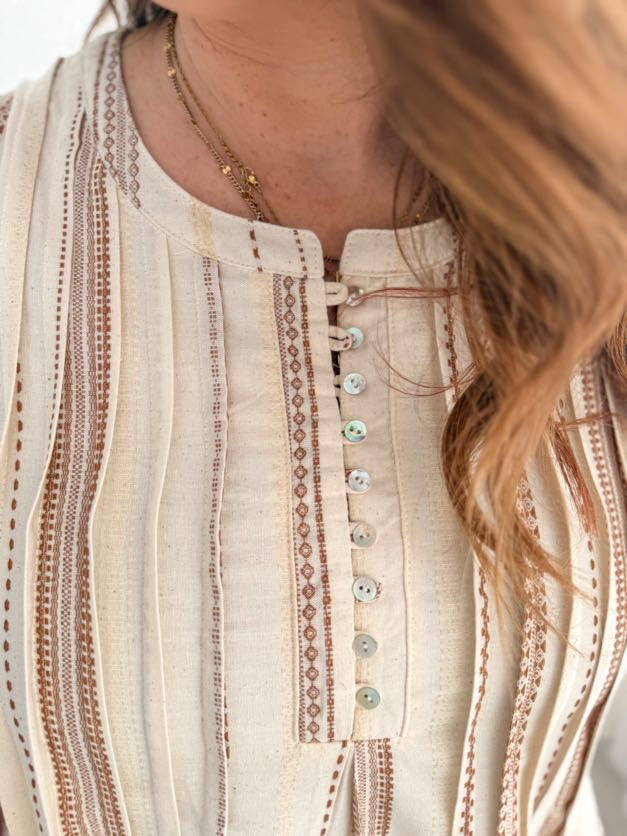 Sahara Stripe Mini Dress