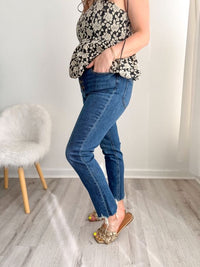 High Rise Button Fly Skinny Jean