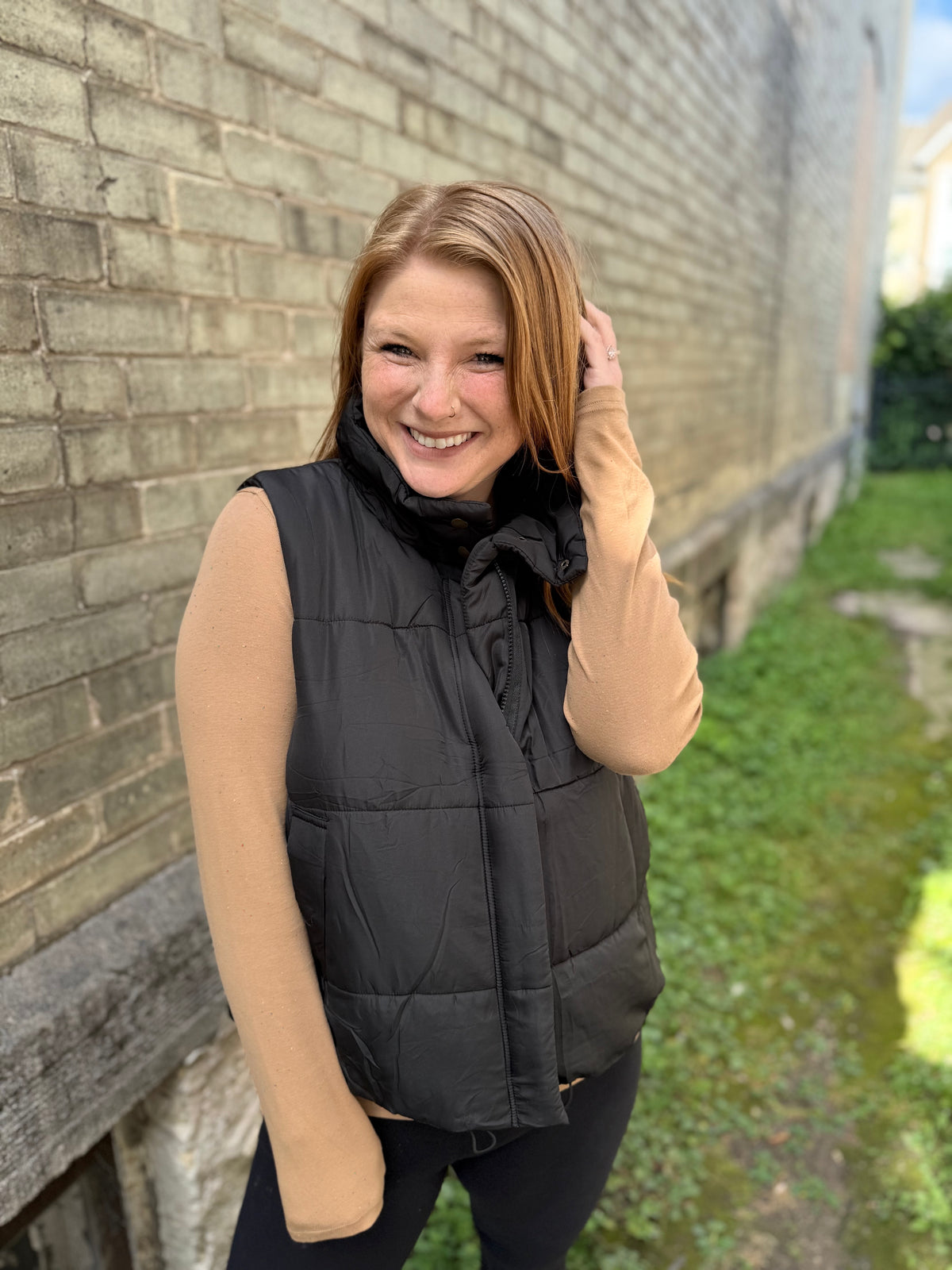 Classic Puffer Vest - Black