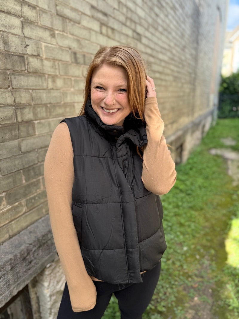 Classic Puffer Vest - Black