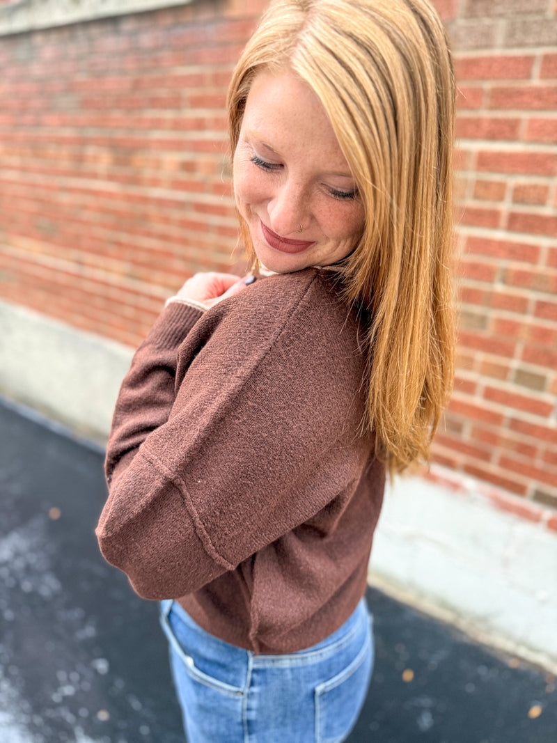 Cocoa Boat Neck Knit Top