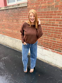 Cocoa Boat Neck Knit Top