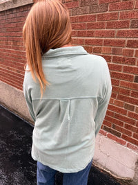 Mint Washed Soft Button Up