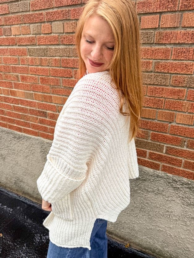 Ivory Cozy Knit Cardigan