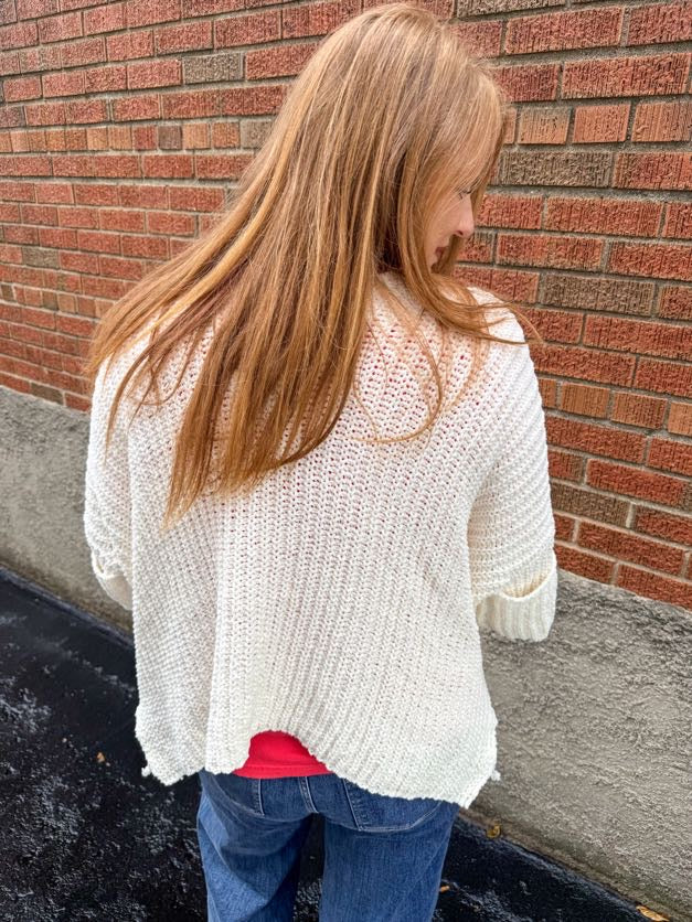 Ivory Cozy Knit Cardigan