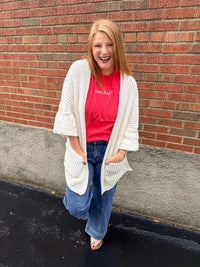 Ivory Cozy Knit Cardigan