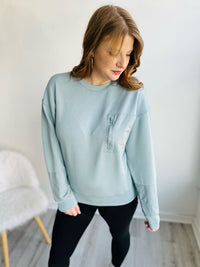 Smoky Blue Scuba Pullover