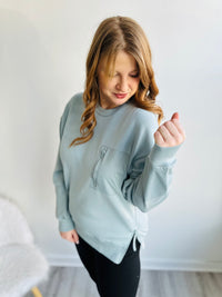 Smoky Blue Scuba Pullover