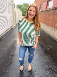 Greenline Stripe Top