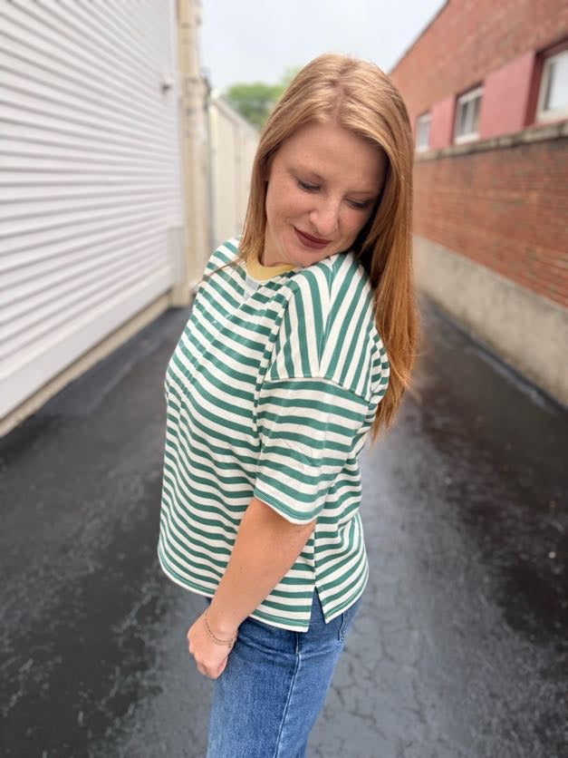 Greenline Stripe Top
