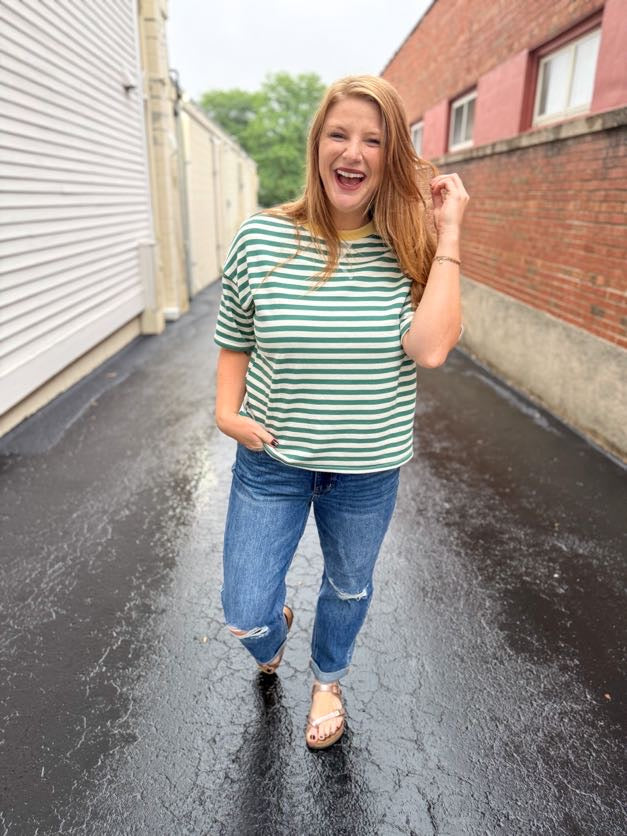 Greenline Stripe Top
