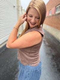 Saddle And Studs Top