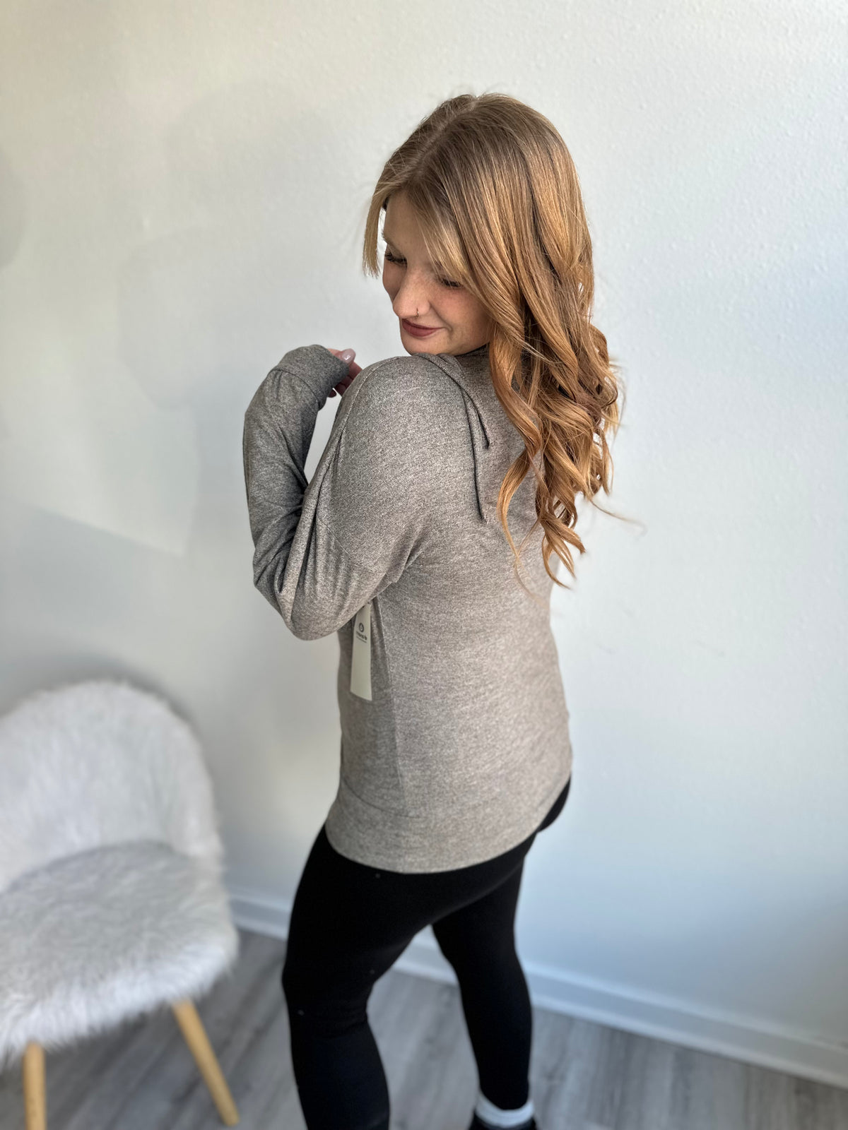 Hacci Olive Cowl Neck Pullover