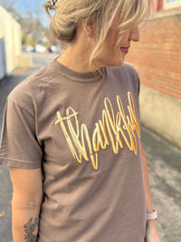 Thankful Metallic Graphic Tee