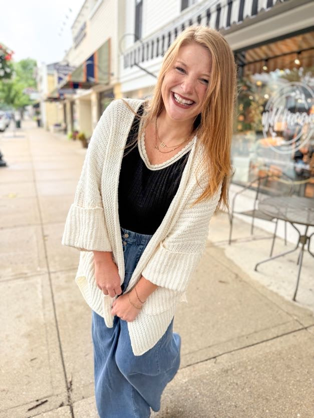 Ivory Cozy Knit Cardigan