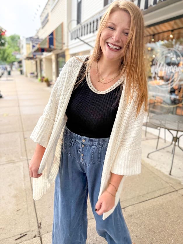Ivory Cozy Knit Cardigan