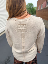 Ivory Ripple Knit Top