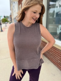 Chocolate Ribbed Tank Top
