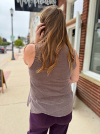 Chocolate Ribbed Tank Top