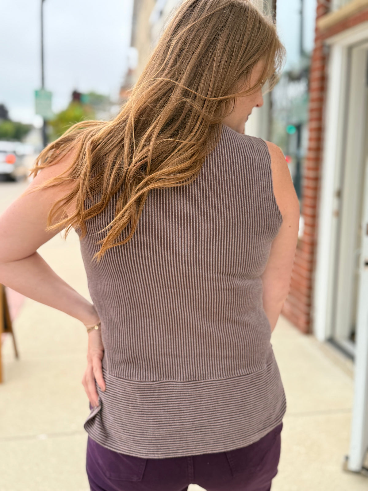 Chocolate Ribbed Tank Top