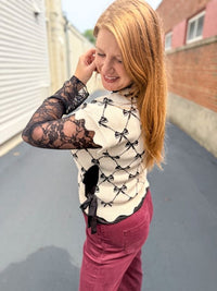 Bonnie Bow Knit Pullover Top