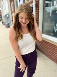 Square Neck Cream Tank