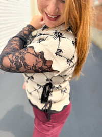 Bonnie Bow Knit Pullover Top