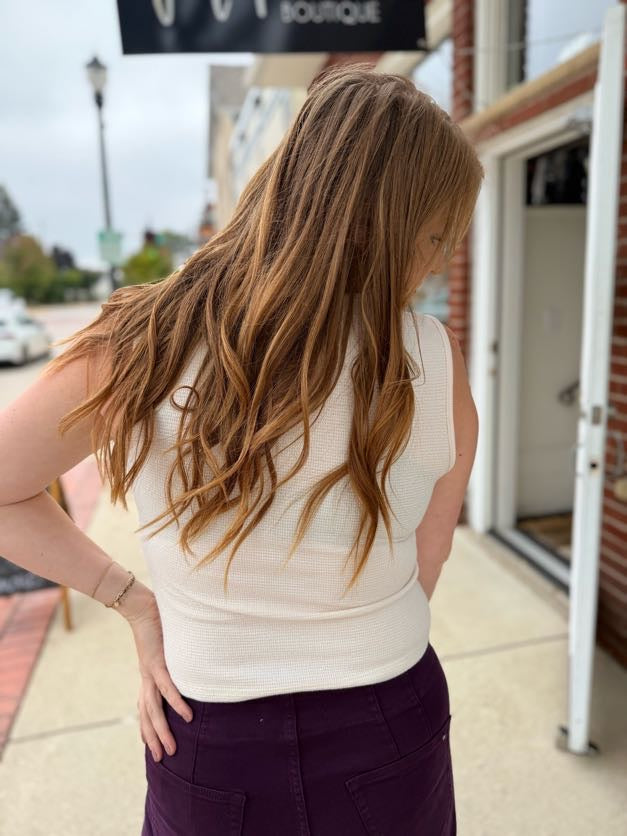 Square Neck Cream Tank