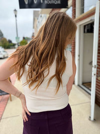Square Neck Cream Tank