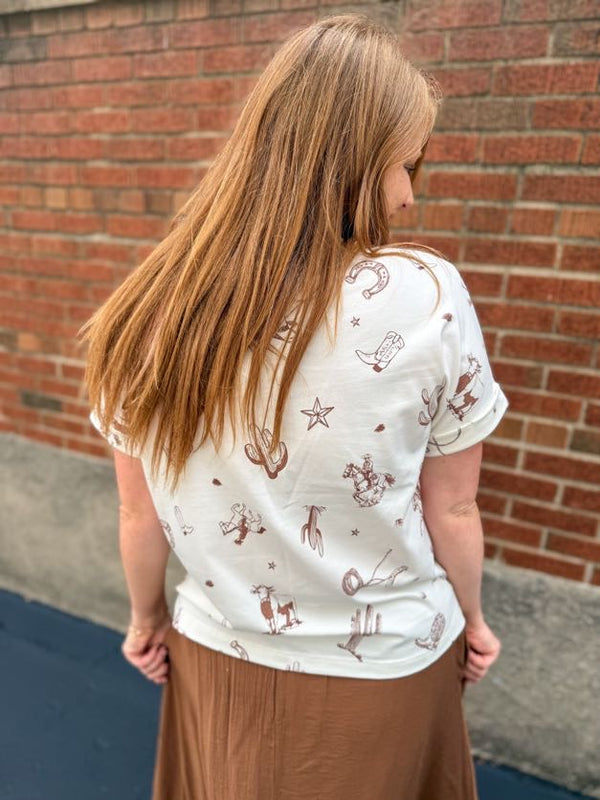 Cowgirl Doodle Tee