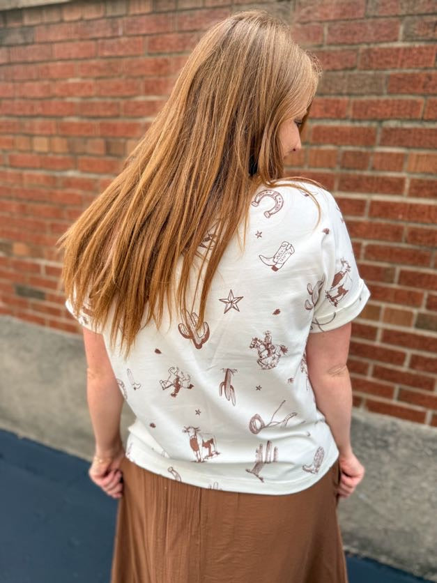 Cowgirl Doodle Tee