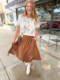 Desert Bird Midi Skirt