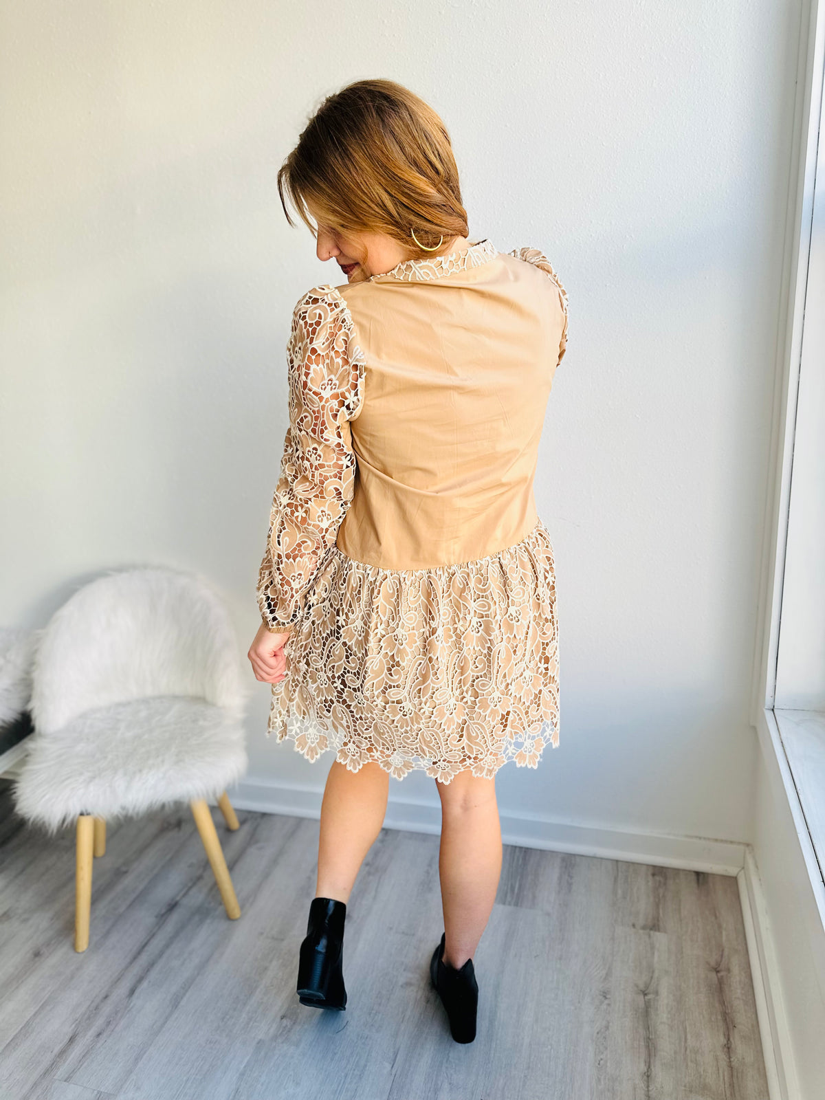 Emily Embroidered Lace Dress