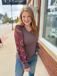 Plum Floral Whisper Long Sleeve