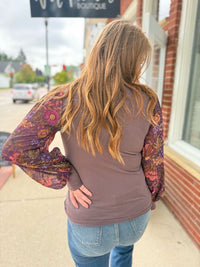 Plum Floral Whisper Long Sleeve
