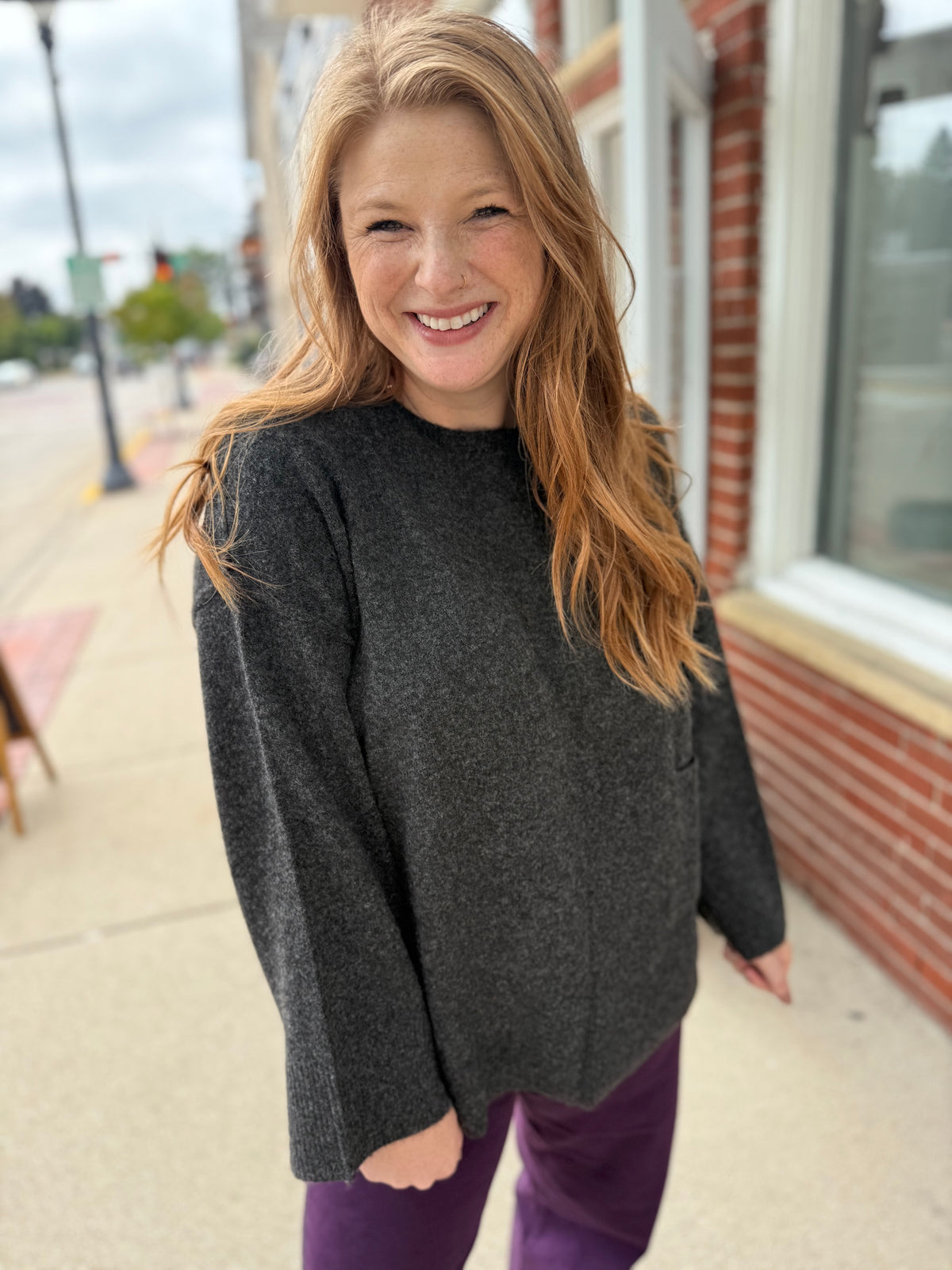 Flared Sleeve Sweater