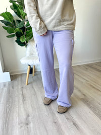 Lavender Fog Cargo Sweatpants*