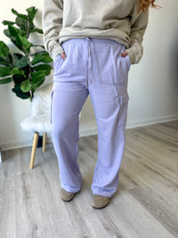 Lavender Fog Cargo Sweatpants*