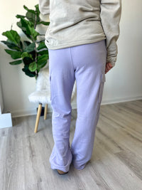 Lavender Fog Cargo Sweatpants*
