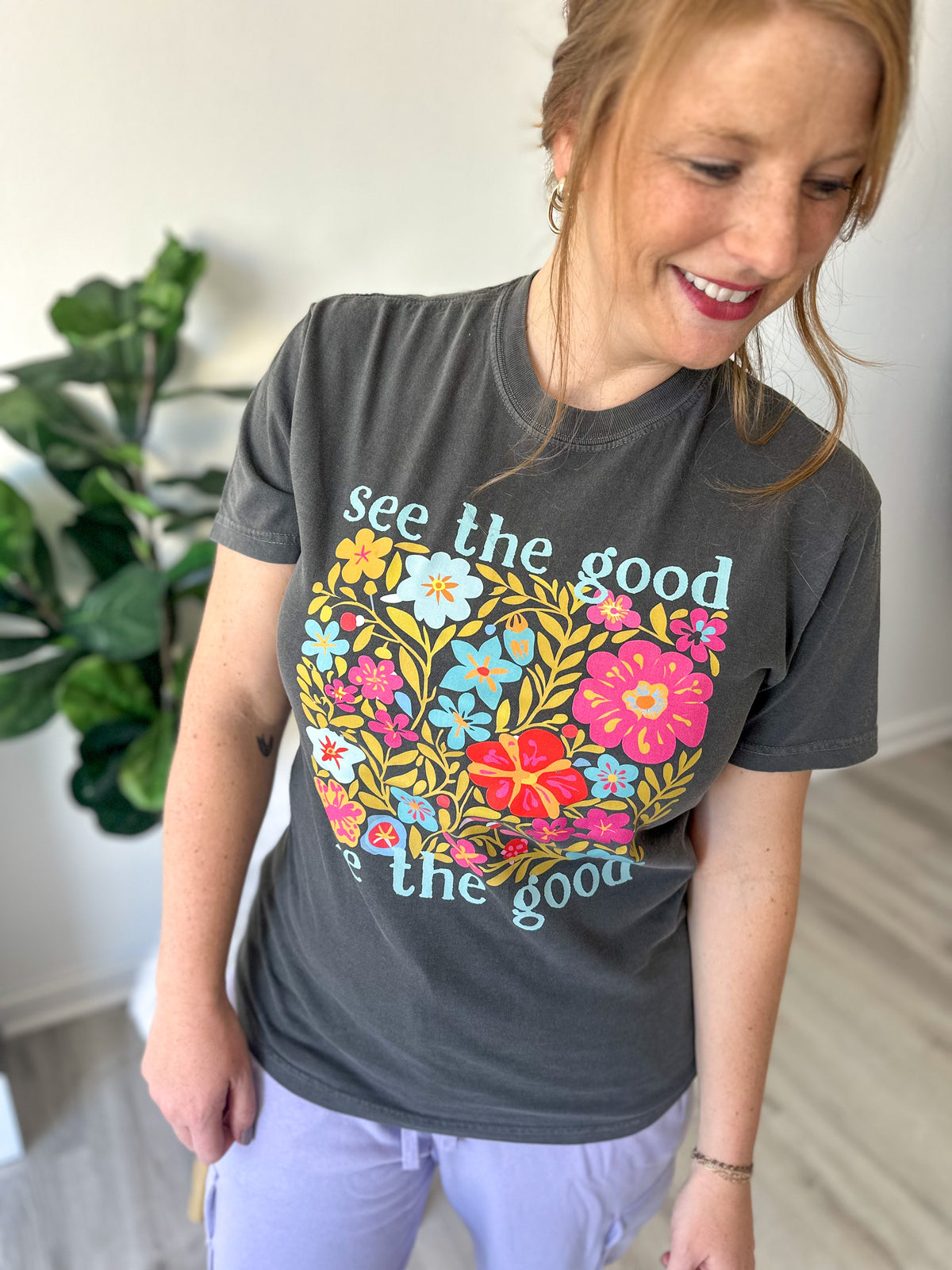 See The Good Floral Graphic Tee