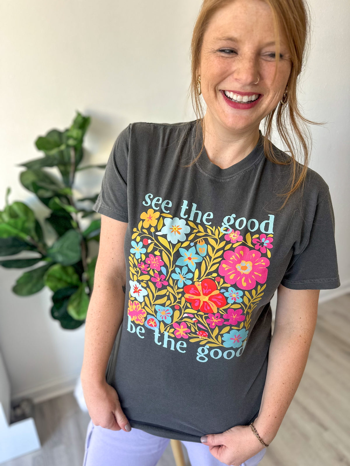 See The Good Floral Graphic Tee