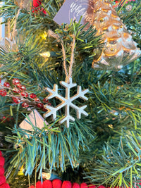 Silver Snowflake Ornament