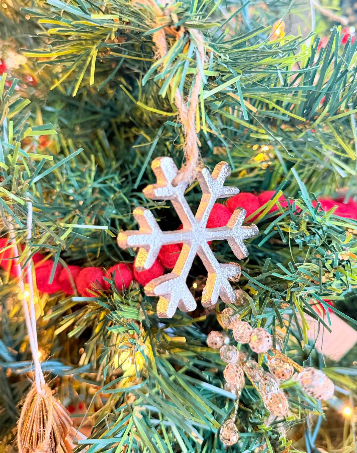 Silver Snowflake Ornament
