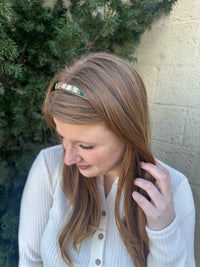 Sadie Beaded Pastel Striped Headband