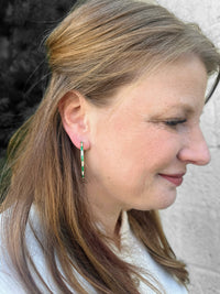 Lulu Beaded Hoop Earring - Kelly Green