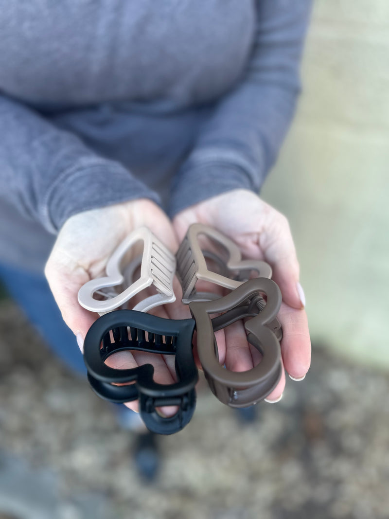 Heart Claw Clip - Assorted Colors