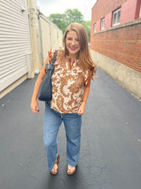 Golden Paisley Top