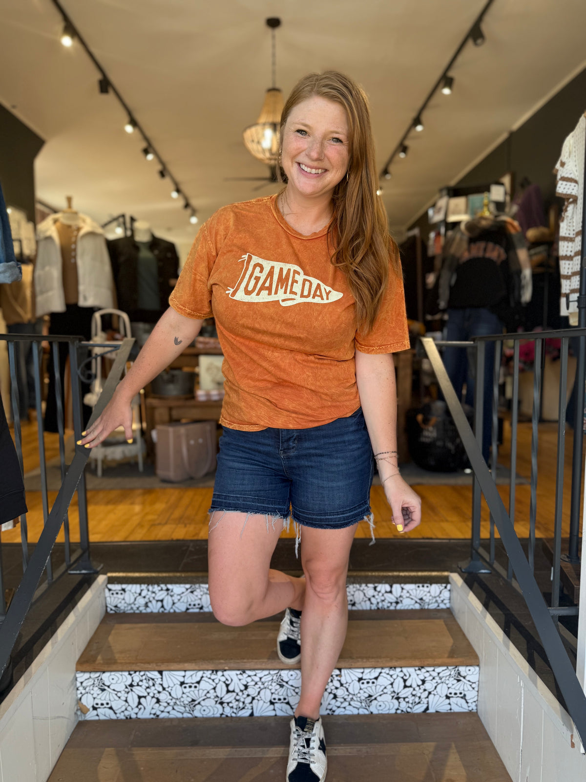 Game Day Pennant Tee - Orange