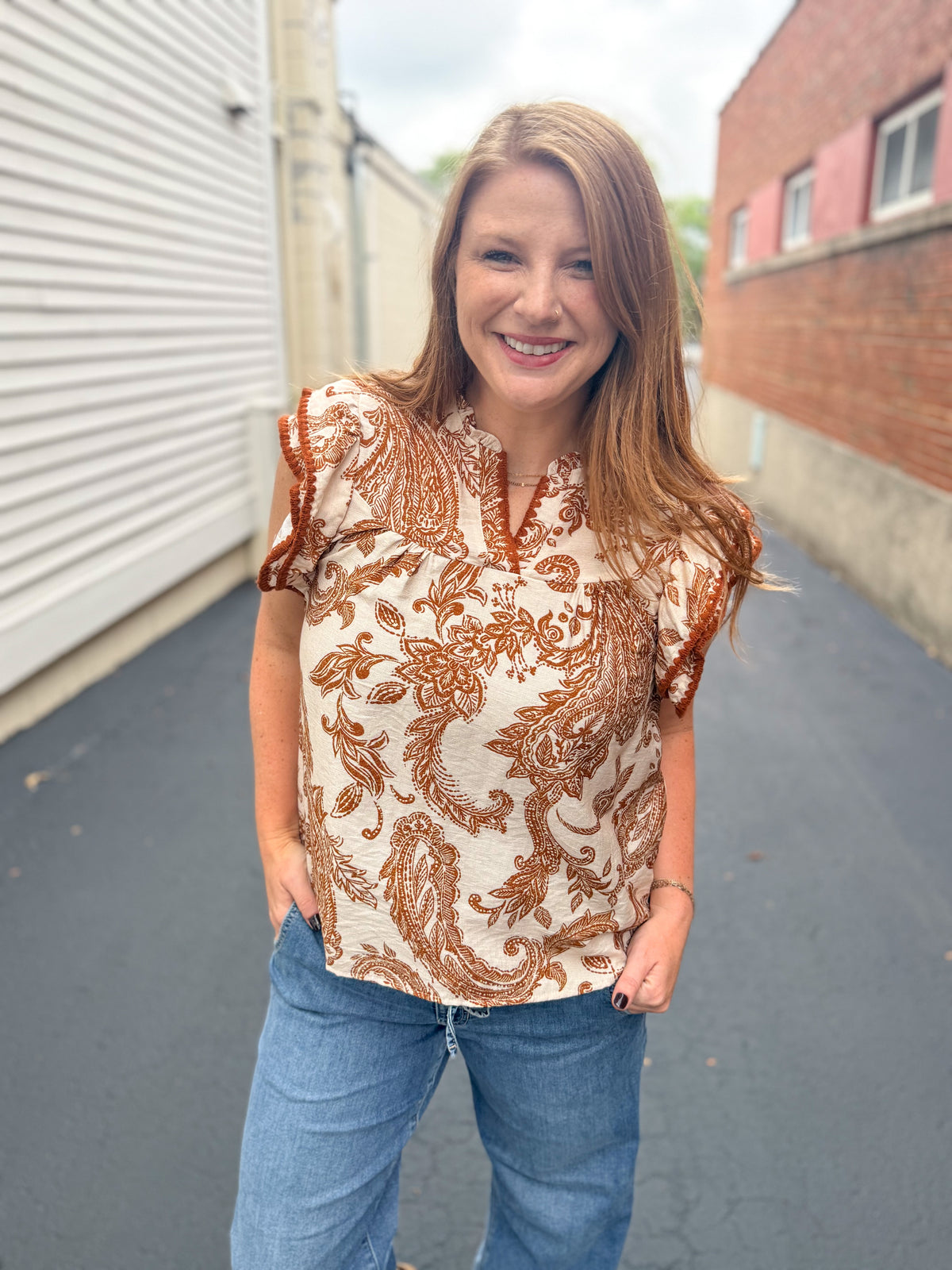 Golden Paisley Top